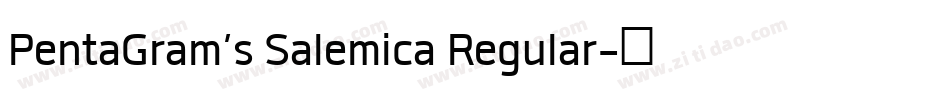 PentaGram’s Salemica Regular字体转换